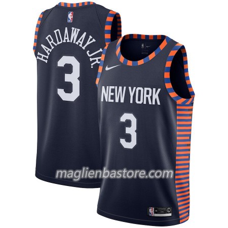 Maglia NBA New York Knicks Tim Hardaway Jr 3 2018-19 Nike City Edition Navy Swingman - Uomo